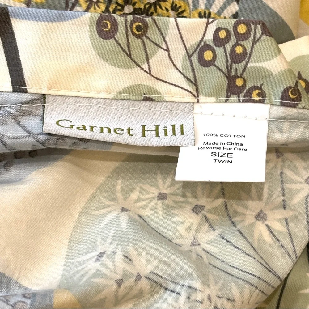 Duvet Cover Garnet Hill Twin Wildflower Dandelion 100% Cotton Soft Cottage